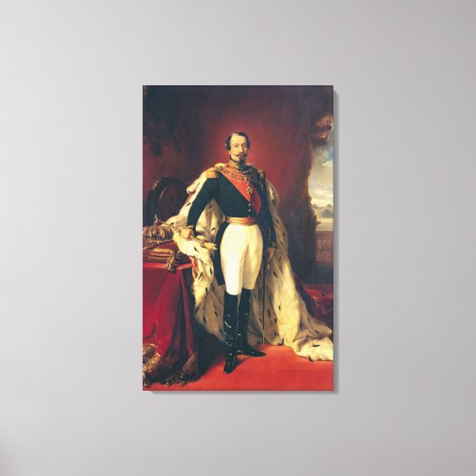 Portrait von Napoleon III Kaiser von Frankreich Leinwanddruck (Vorderseite)
