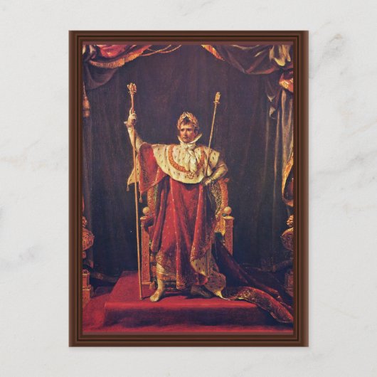 Portrait von Napoleon in kaiserlichen Gewändern vo Postkarte (Vorderseite)