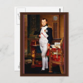 Portrait von Napoleon in seiner Studie von Jacques Postkarte (Vorne/Hinten)