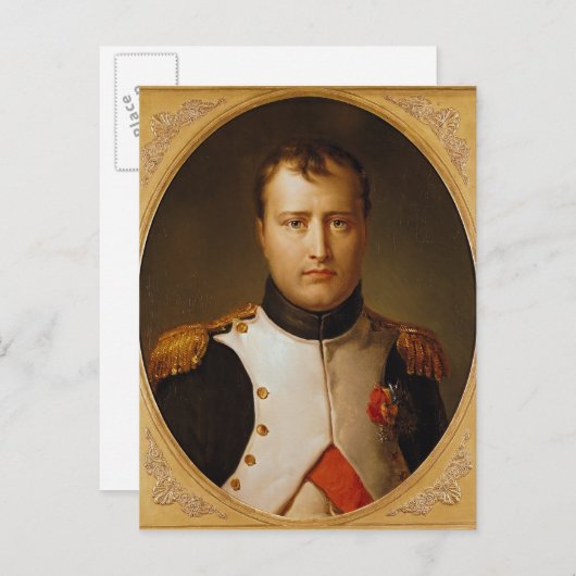 Portrait von Napoleon in Uniform Postkarte (Vorne/Hinten)