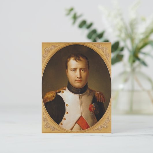 Portrait von Napoleon in Uniform Postkarte (Stehend Vorderseite)