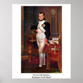 Portrait von Napoleon von Jacques-Louis David Poster (Vorne)