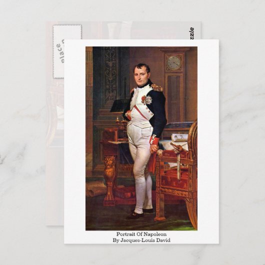 Portrait von Napoleon von Jacques-Louis David Postkarte (Vorne/Hinten)