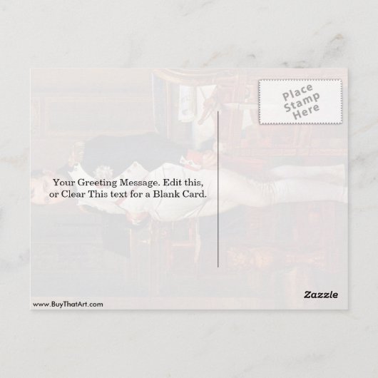 Portrait von Napoleon von Jacques-Louis David Postkarte (Rückseite)