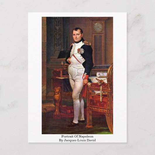 Portrait von Napoleon von Jacques-Louis David Postkarte (Vorderseite)