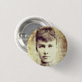 Portrait von Nellie Bly Button (Vorne & Hinten)
