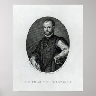Portrait von Niccolo Machiavelli Poster