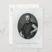 Portrait von Niccolo Machiavelli Postkarte (Vorne/Hinten)