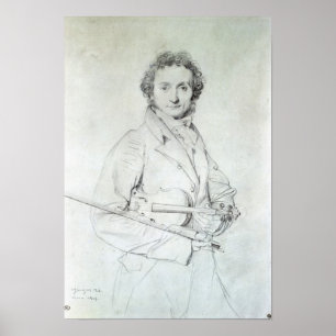 Portrait von Niccolo Paganini 1819 Poster