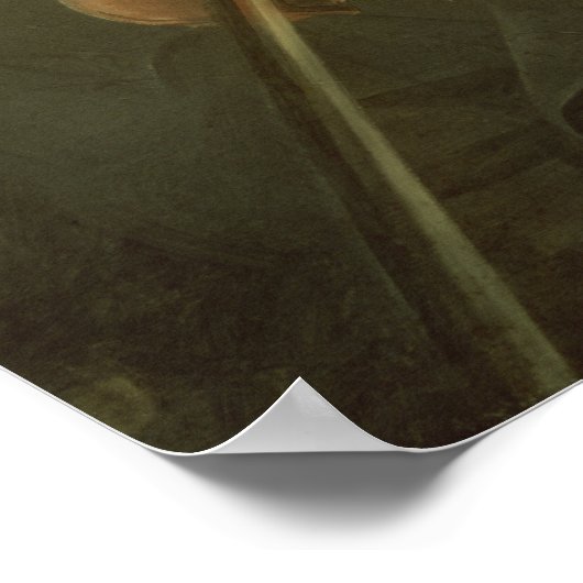 Portrait von Niccolo Paganini Poster (Ecke)