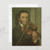 Portrait von Niccolo Paganini Postkarte (Vorne/Hinten)