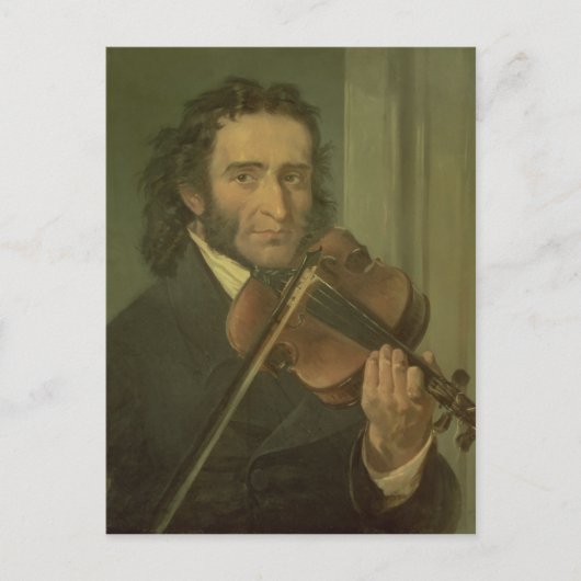Portrait von Niccolo Paganini Postkarte (Vorderseite)