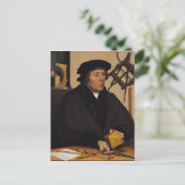 Portrait von Nicholas Kratzer 1528 Postkarte (Stehend Vorderseite)