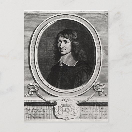 Portrait von Nicolas Fouquet 1662 Postkarte (Vorderseite)