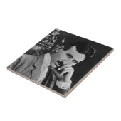 Portrait von Nikola Tesla Fliese (Seite)