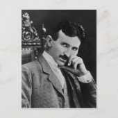 Portrait von Nikola Tesla Postkarte (Vorderseite)