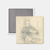 Portrait von Nikolaj Leskov , 1889 Magnet (Vorderseite/Rückseite)