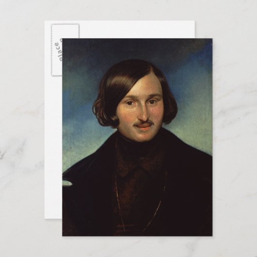 Portrait von Nikolay Gogol, 1841 Postkarte (Vorne/Hinten)