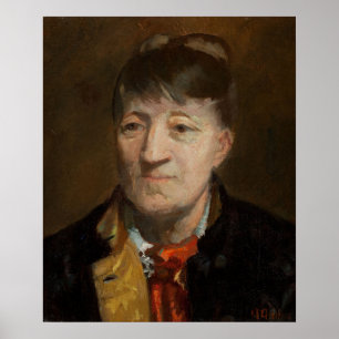 Portrait von Norwegischer Maler Kitt Poster