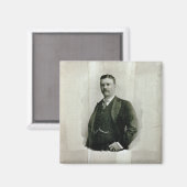 Portrait von Oberst Theodore Roosevelt (Litho) Magnet (Vorderseite/Rückseite)