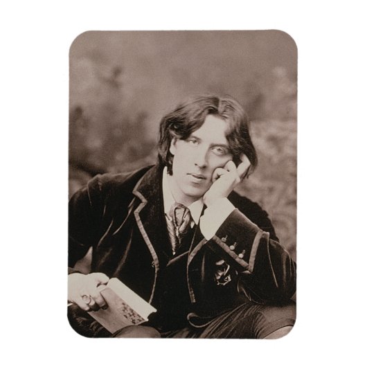 Portrait von Oscar Wilde (1854-1900), 1882 (b/w ph Magnet (Vertikal)