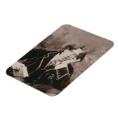 Portrait von Oscar Wilde (1854-1900), 1882 (b/w ph Magnet (Linke Seite)