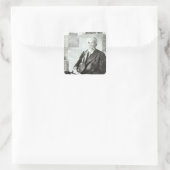 Portrait von P. L. Sclater, Quadratischer Aufkleber (Tasche)