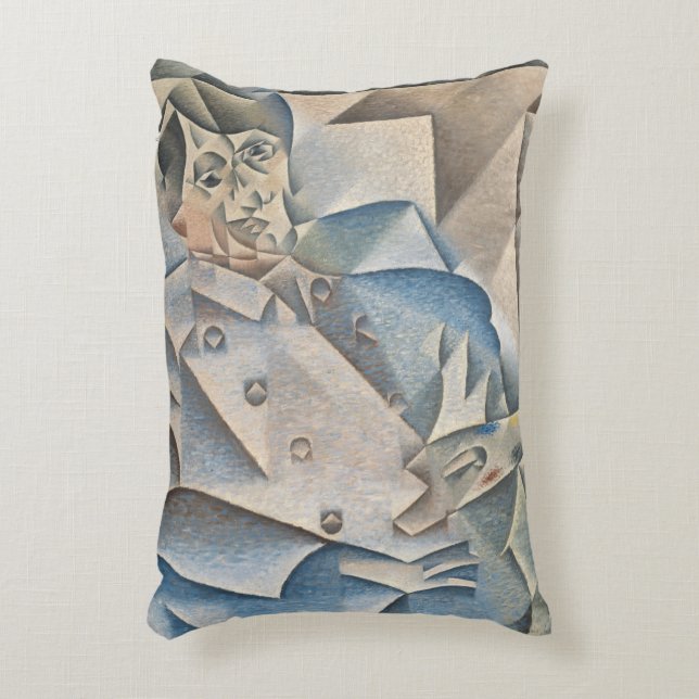 Portrait von Pablo Picasso von Juan Gris Dekokissen (Vorderseite(Vertikal))