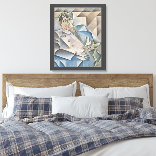 Portrait von Pablo Picasso von Juan Gris Leinwanddruck (Insitu (Schlafzimmer))