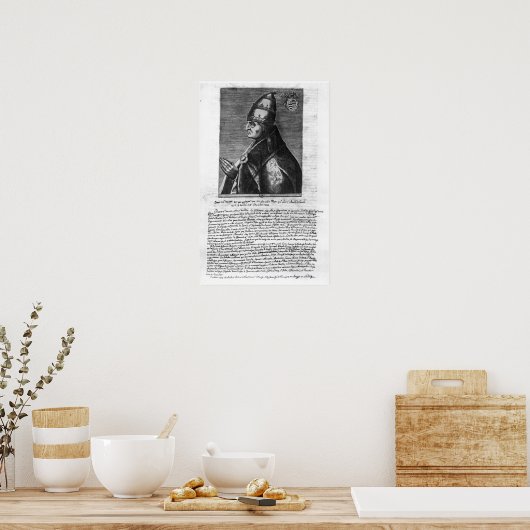 Portrait von Papst Johannes XXII Poster (Küche)