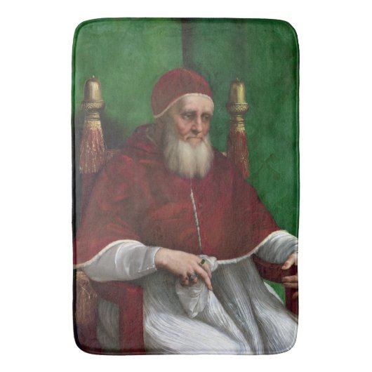 Portrait von Papst Julius II (von Raphael) Badematte (Vorderseite Vertikal)