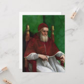 Portrait von Papst Julius II (von Raphael) Karte (Vorderseite/Rückseite Beispiel)