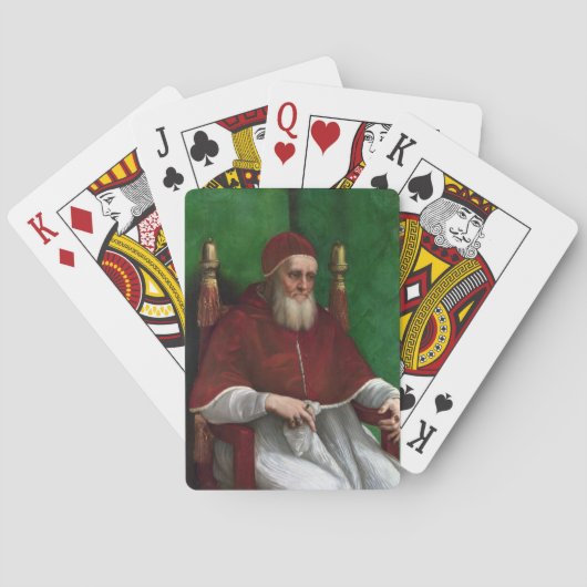 Portrait von Papst Julius II (von Raphael) Spielkarten (Rückseite)