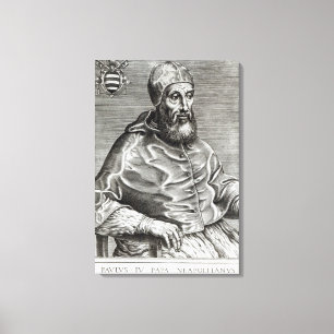 Portrait von Papst Pius IV, 1555 Leinwanddruck