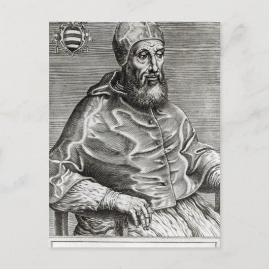 Portrait von Papst Pius IV, 1555 Postkarte (Vorderseite)