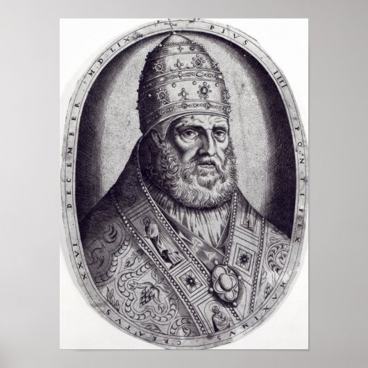 Portrait von Papst Pius IV, 1559 Poster (Vorne)
