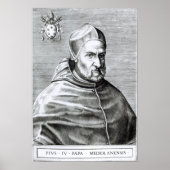 Portrait von Papst Pius IV, 1559 Poster (Vorne)
