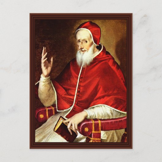 Portrait von Papst Pius V. Von Greco El Postkarte (Vorderseite)