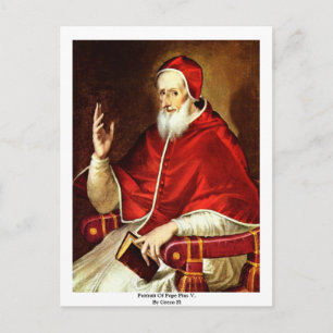 Portrait von Papst Pius V. Von Greco El Postkarte