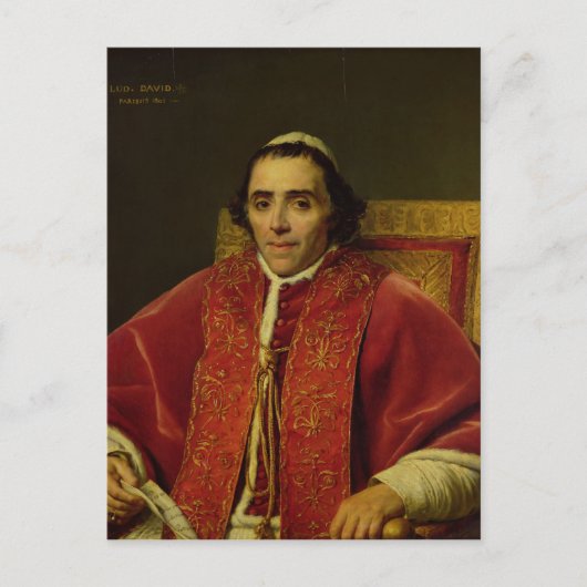 Portrait von Papst Pius VII 1805 Postkarte (Vorderseite)