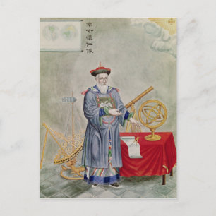 Portrait von Pater Ferdinand Verbiest Postkarte