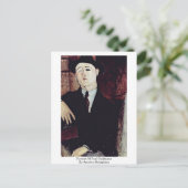 Portrait von Paul Guillaume von Amedeo Modigliani Postkarte (Stehend Vorderseite)