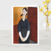Portrait von Paulette Jourdain, Modigliani Karte (Gelbe Blume)