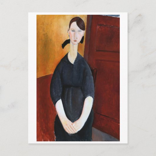 Portrait von Paulette Jourdain, Modigliani Postkarte (Vorderseite)