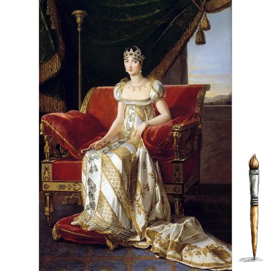 Portrait von Pauline Bonaparte, Prinzessin Borghes Seidenpapier
