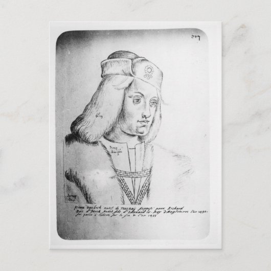 Portrait von Perkin Warbeck Postkarte (Vorderseite)