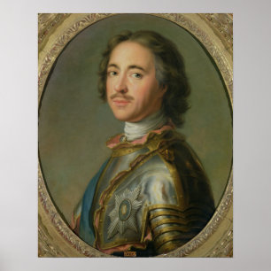 Portrait von Peter dem Großen Poster