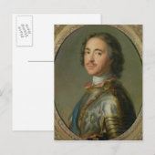 Portrait von Peter dem Großen Postkarte (Vorne/Hinten)