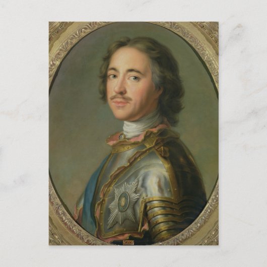 Portrait von Peter dem Großen Postkarte (Vorderseite)