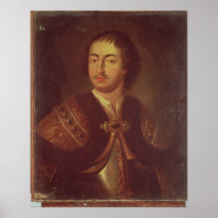 Portrait von Peter I. Poster